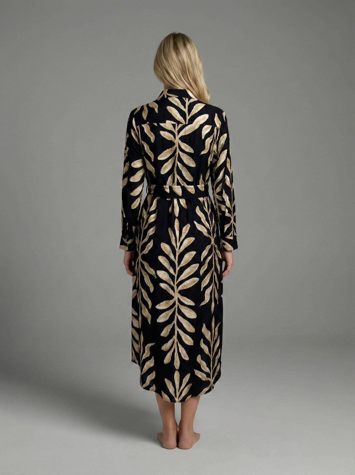 Thira's Palm Shirt Midi Dress