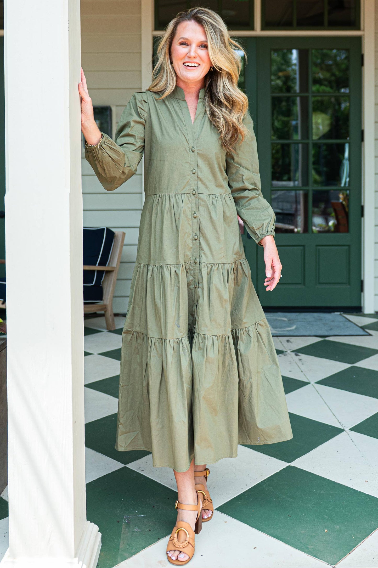 Olive Shirt Dress