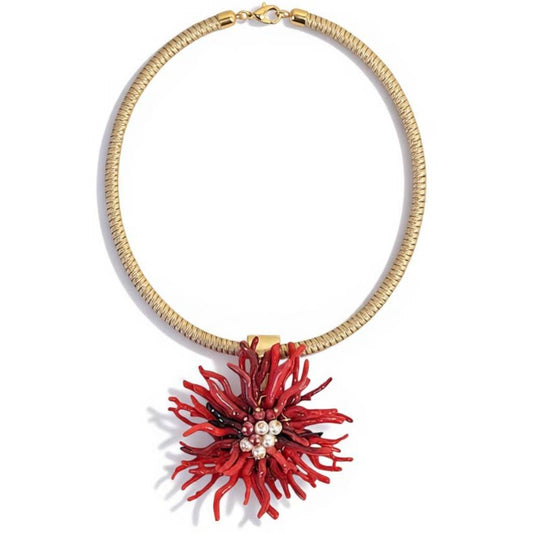 Coral Flower Necklace