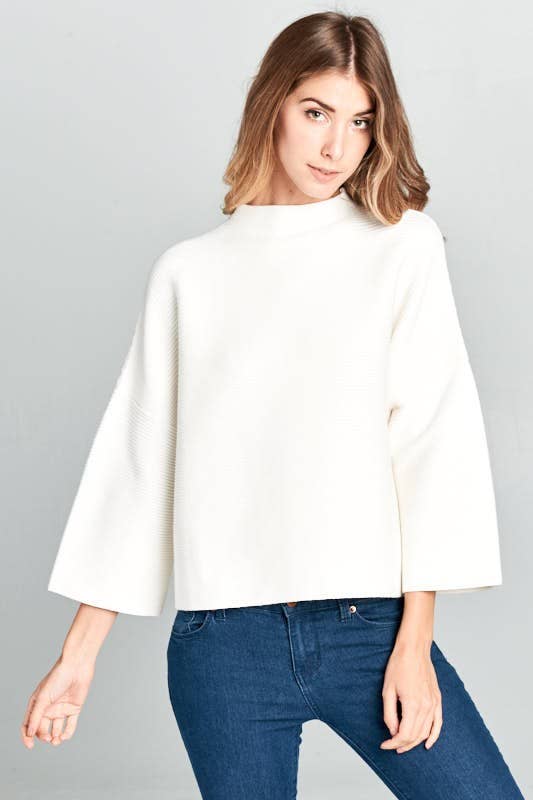 JT-5002-6 NOT YOUR CASUAL TOP IVORY