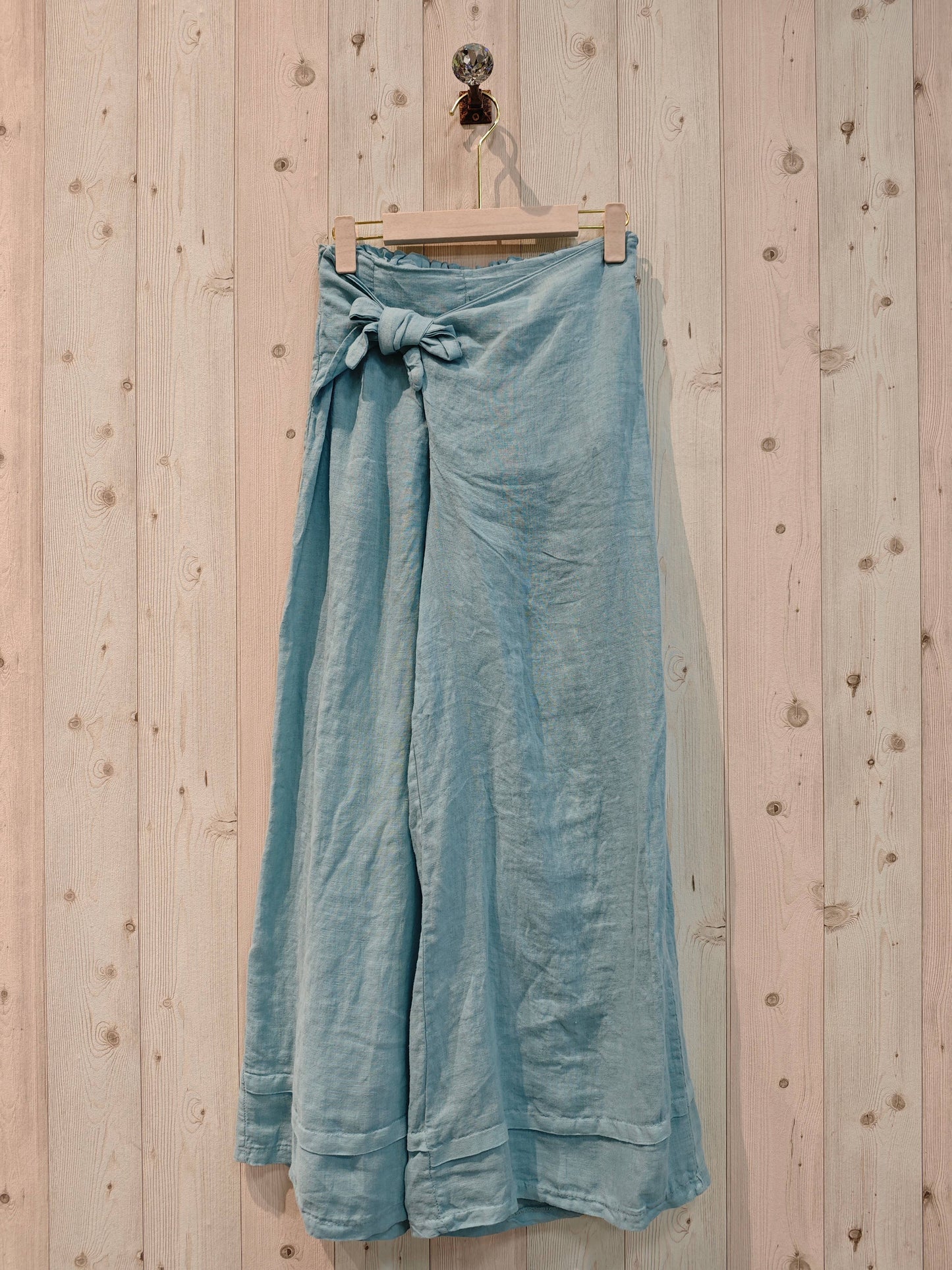 REF 30188 TROUSERS WITH LINEN TIE 100%