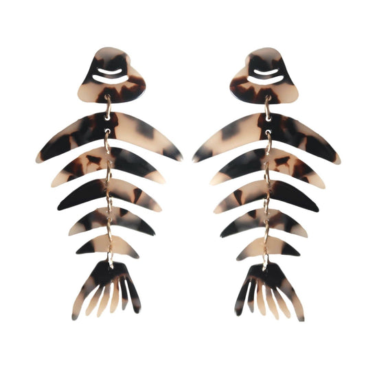 Tortoise Bonefish Earrings