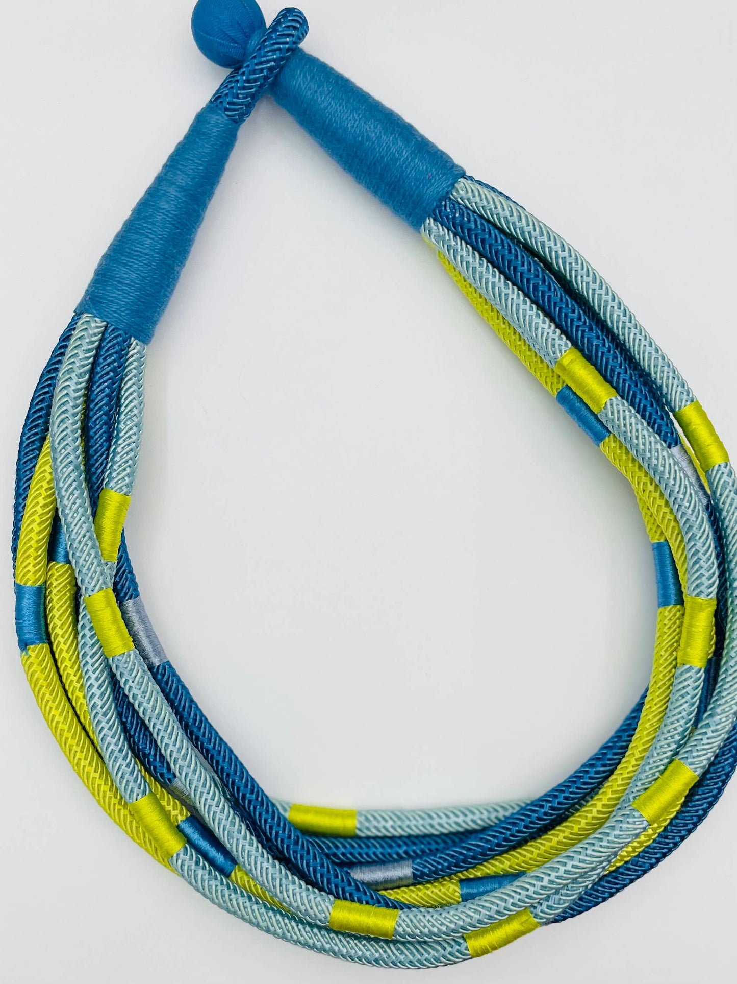 Slub 8-Strand Necklace (blue multi) NK266